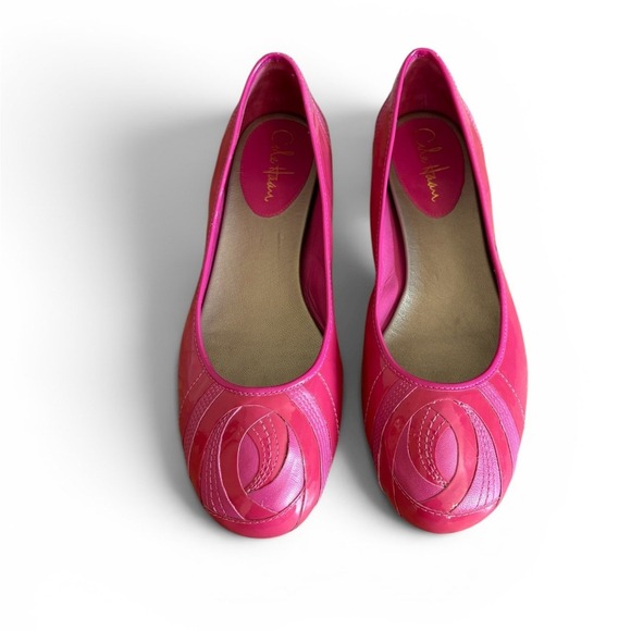 Cole Haan Shoes - Cole Haan Womens Hot Pink Patent Leather Nike Air Ballet Flats D27496 Size 9B